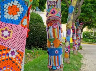 Yarn bombing - the inspiration for my trees